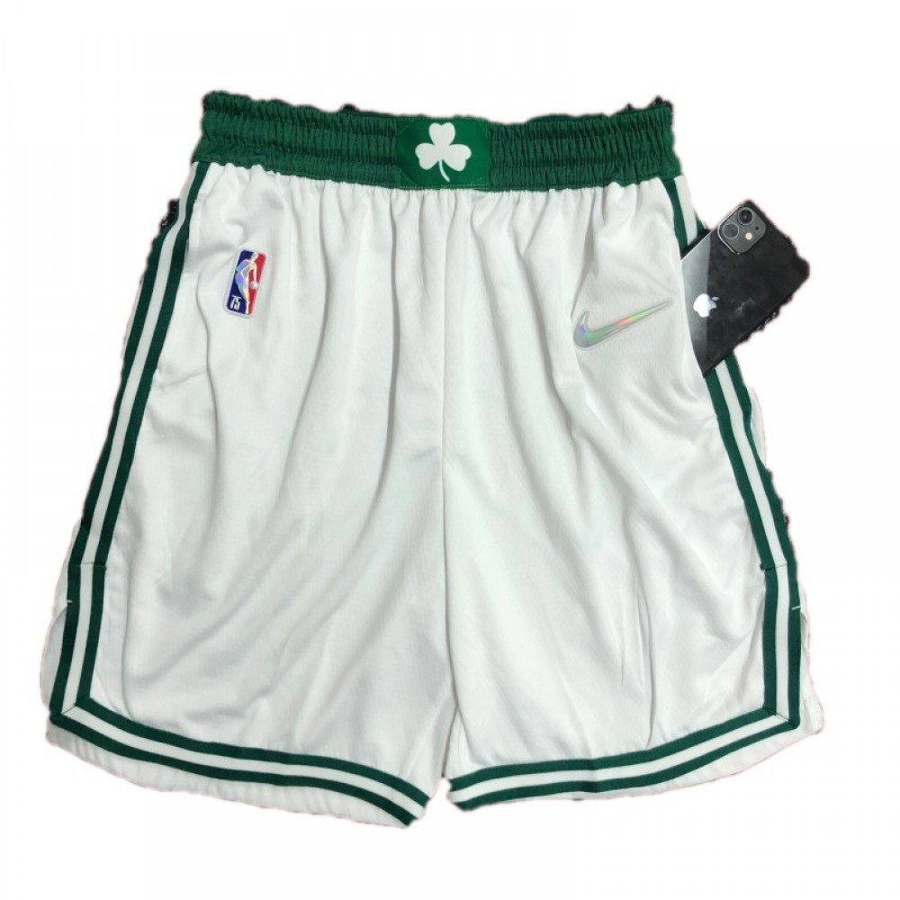 Men's Boston Celtics White 2021/22 Swingman Shorts - Association Edition-Pro Kit Vault | Brand New 26/27 Sports Jerseys